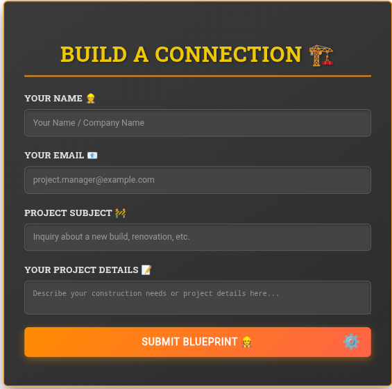 Contact form screenshot 2